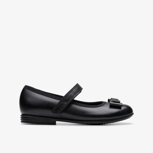 Clarks Great Value / Finja Tap Kid Black Leather