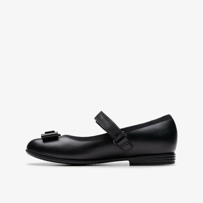 Clarks Great Value / Finja Tap Kid Black Leather