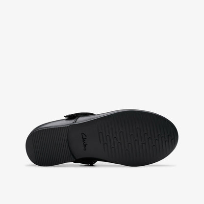 Clarks Great Value / Finja Tap Kid Black Leather