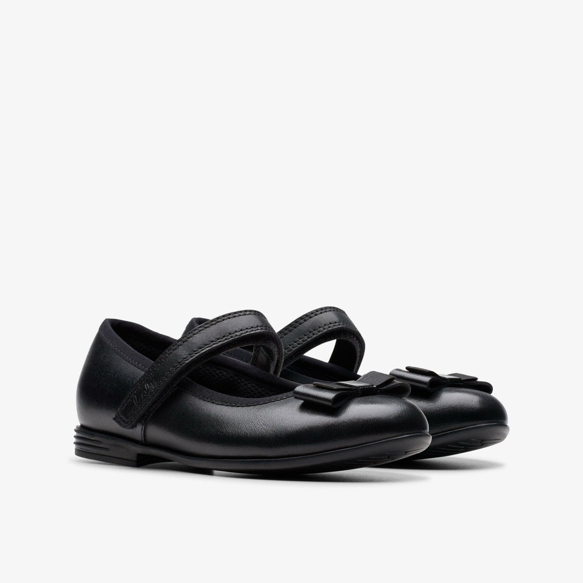 Clarks Great Value / Finja Tap Kid Black Leather