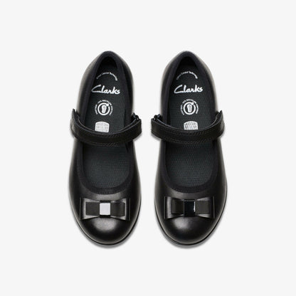 Clarks Great Value / Finja Tap Kid Black Leather