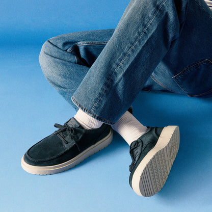 Clarks Top Pick / Polden Moc Navy Suede