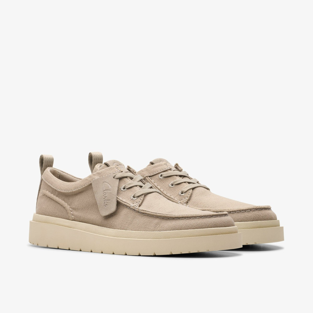Clarks Essential / Polden Moc Grey Canvas