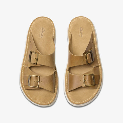 Clarks Best Seller / Solsbury Strap Dark Sand Leather