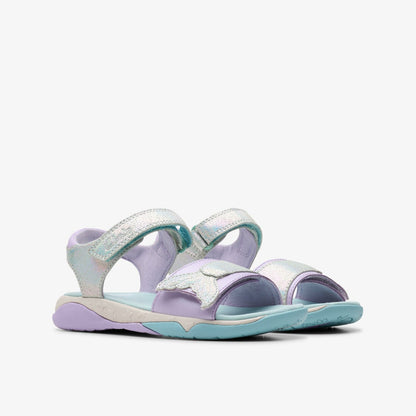 Clarks Quality / Osian Spark Kid Purple Metallic