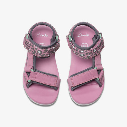 Clarks Best Price / Peak Web Kid Pink/Print