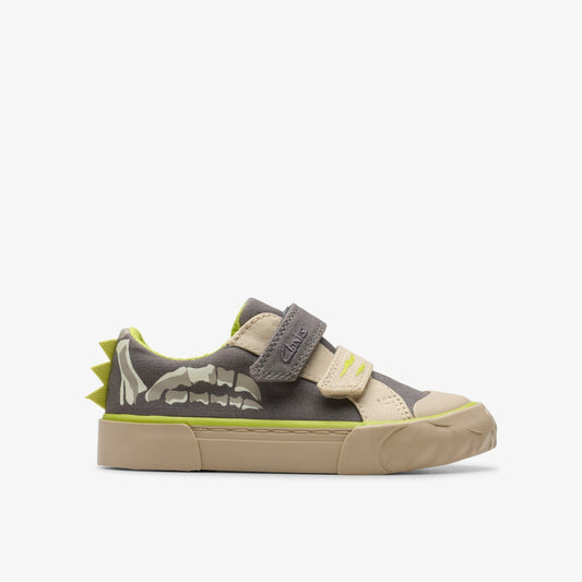 Clarks Latest / Foxing Stomp Toddler Grey Canvas
