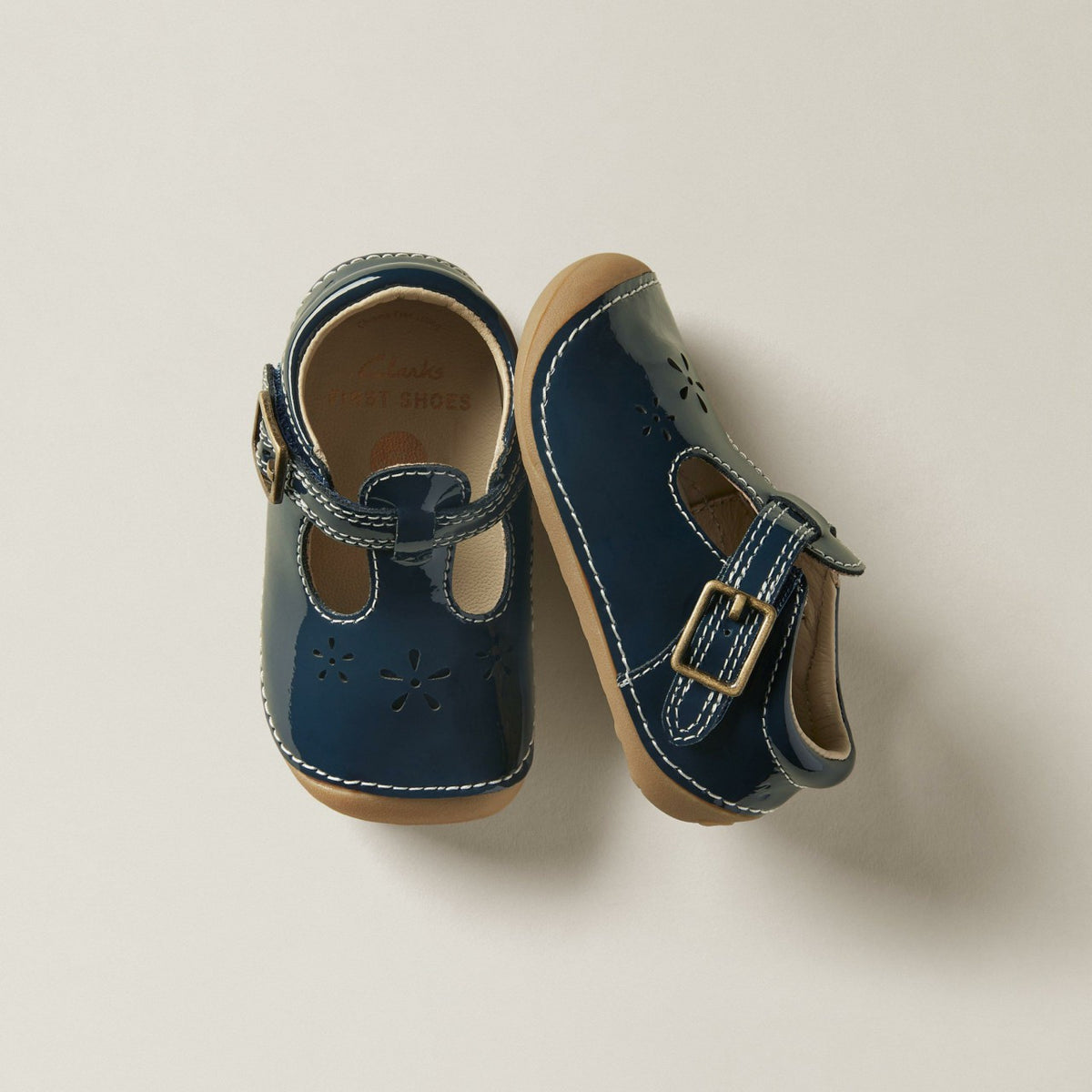 Clarks Essential / Tiny Skip Toddler Navy Patent