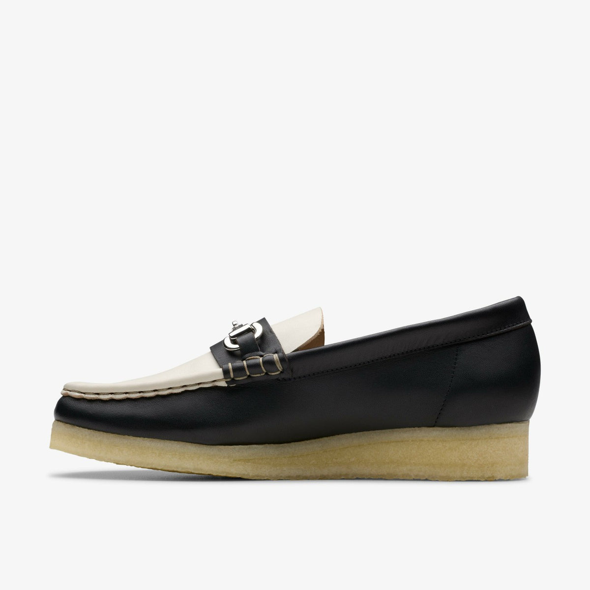 Clarks Value / Wallabee Loafer HBIT Black/White Leather