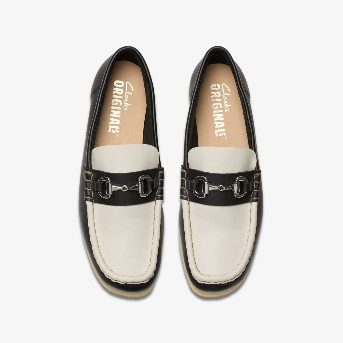 Clarks Value / Wallabee Loafer HBIT Black/White Leather