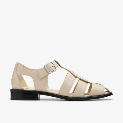 Clarks Great Value / Hana Sun Off White Leather