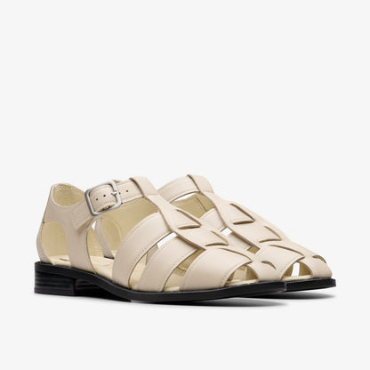 Clarks Great Value / Hana Sun Off White Leather