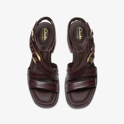 Clarks New / Morwyn Strap Wine Leather