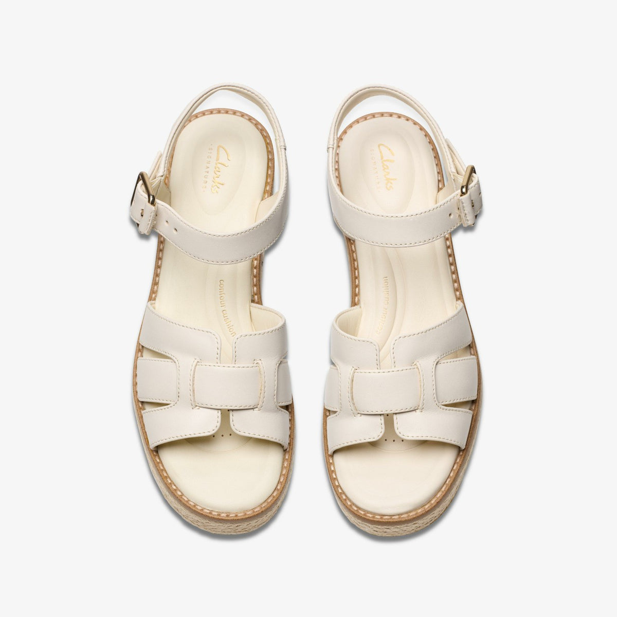 Clarks Trusted / Coledale Strap Cream Leather