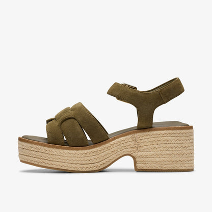 Clarks Sale / Coledale Strap Dark Olive Suede