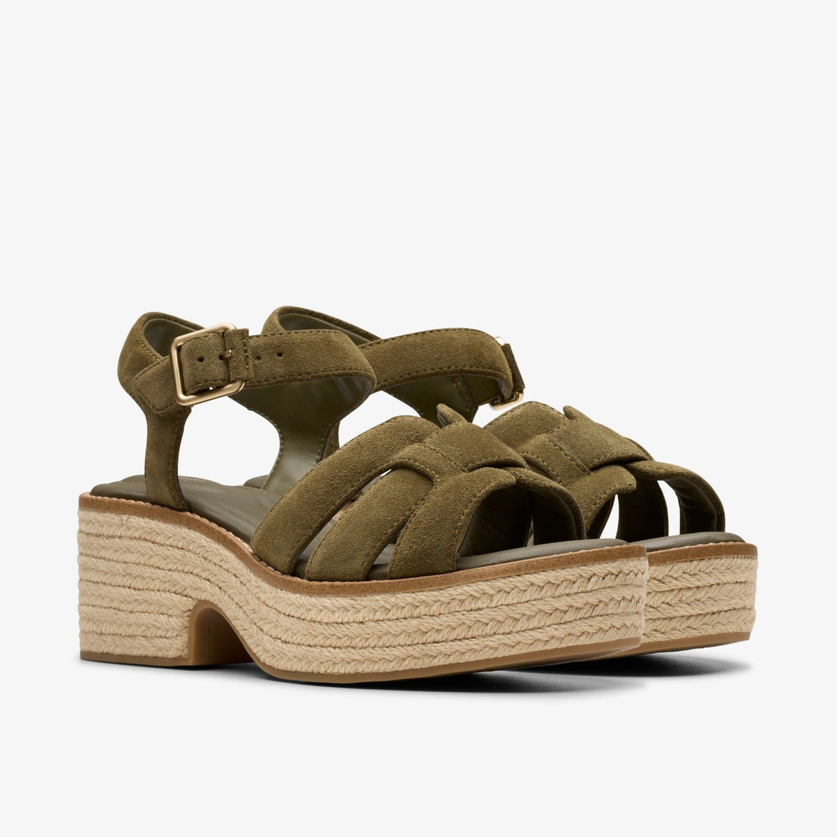 Clarks Sale / Coledale Strap Dark Olive Suede
