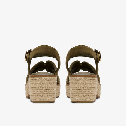 Clarks Sale / Coledale Strap Dark Olive Suede