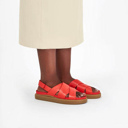 Clarks Featured / Aristella Sun Bright Red Leather