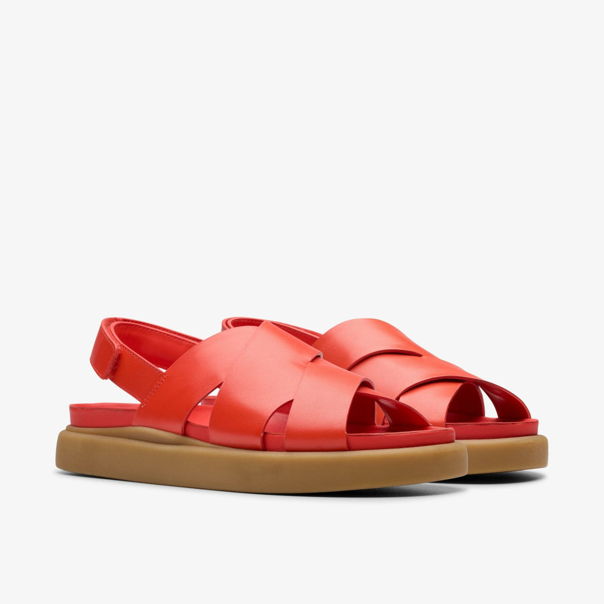 Clarks Featured / Aristella Sun Bright Red Leather