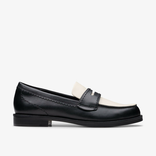 Clarks Sale / Straven Edge Black Combination Leather