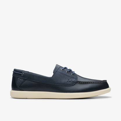 Clarks Sale / Bratton Boat Navy Leather