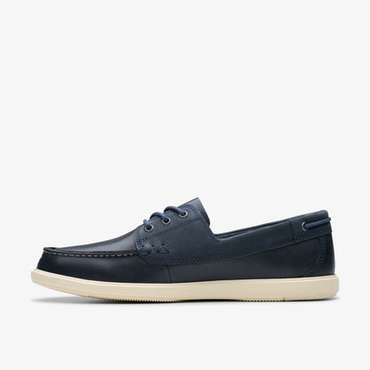 Clarks Sale / Bratton Boat Navy Leather