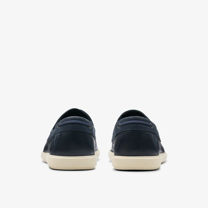 Clarks Sale / Bratton Boat Navy Leather
