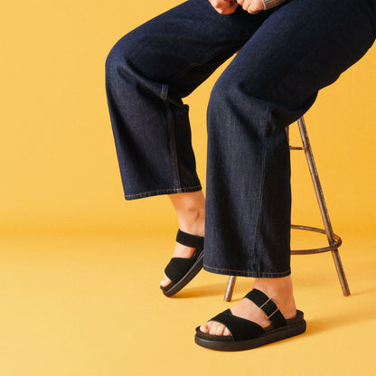 Clarks Quality / Aristella Mule Black Suede