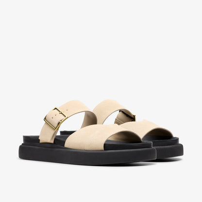 Clarks Featured / Aristella Mule Ecru Suede