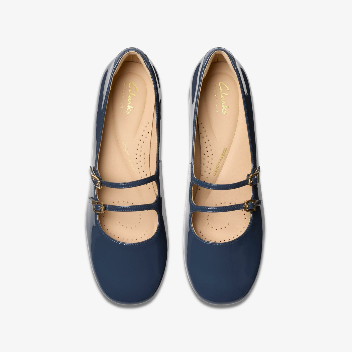 Clarks Popular / Daiss 30 Shine Navy Patent