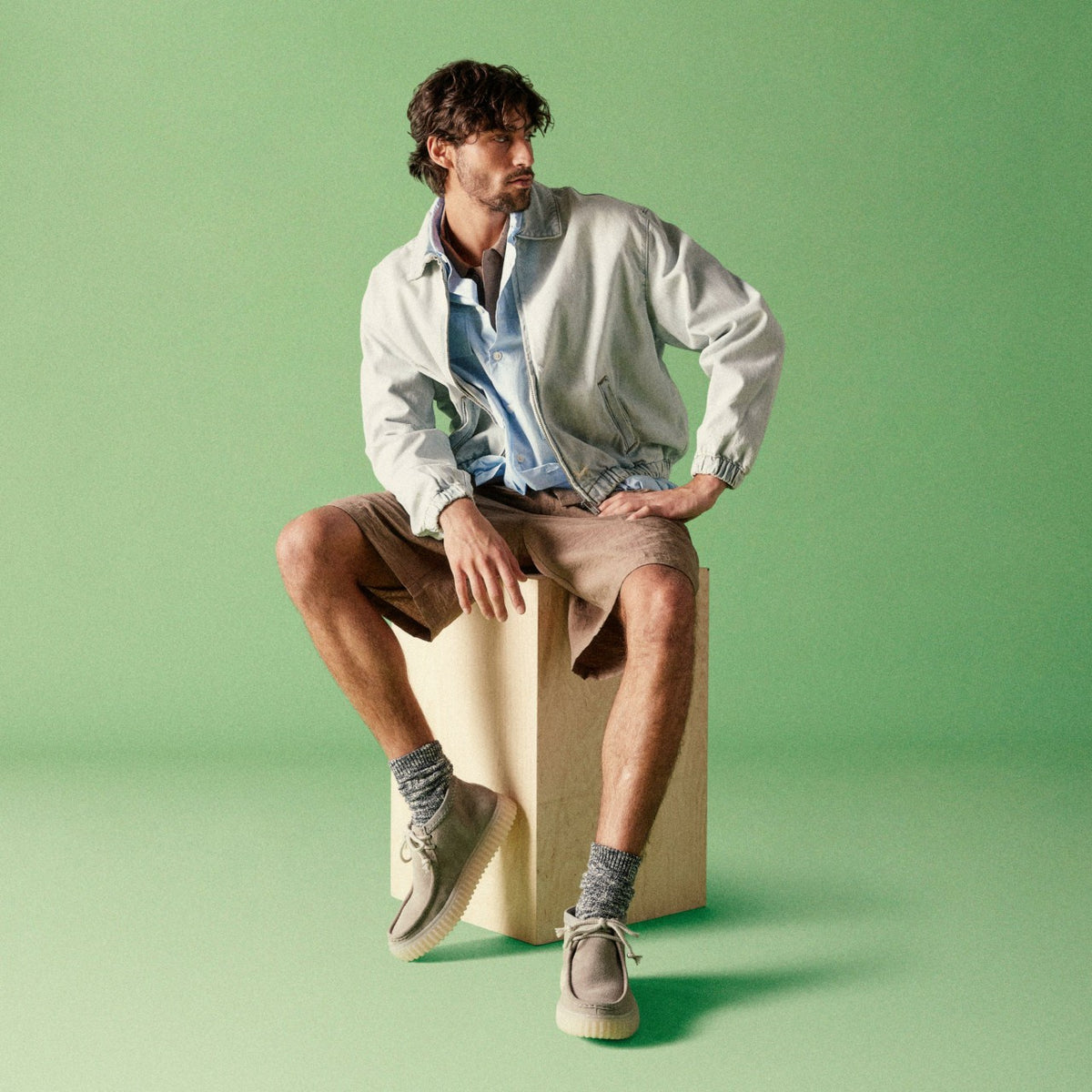 Clarks Sale / Torhill Hi Light Grey Suede