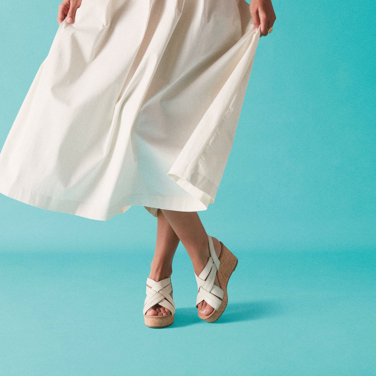 Clarks Classic / Sabina Sling Cream Leather