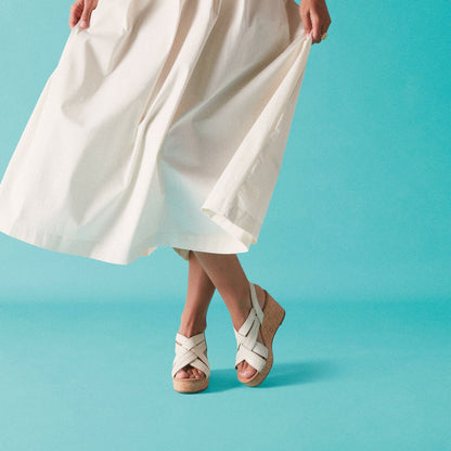 Clarks Classic / Sabina Sling Cream Leather