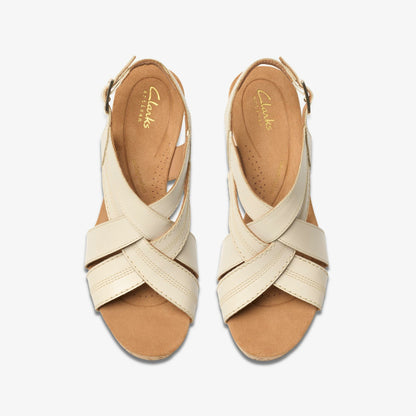 Clarks Classic / Sabina Sling Cream Leather