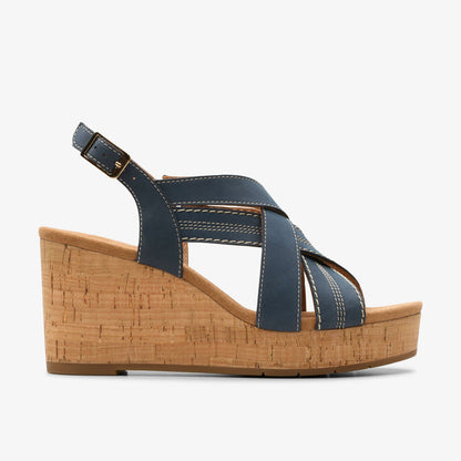 Clarks Classic / Sabina Sling Navy Nubuck