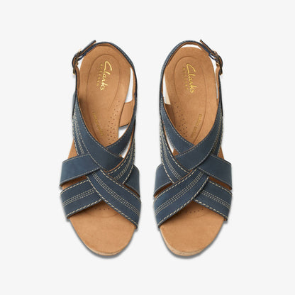 Clarks Classic / Sabina Sling Navy Nubuck