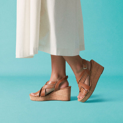 Clarks Latest / Sabina Sling Tan Leather