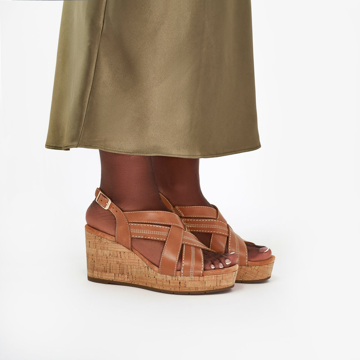 Clarks Latest / Sabina Sling Tan Leather