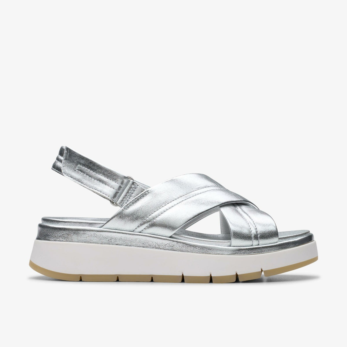 Clarks Sale / Tuscan Cross Silver Leather