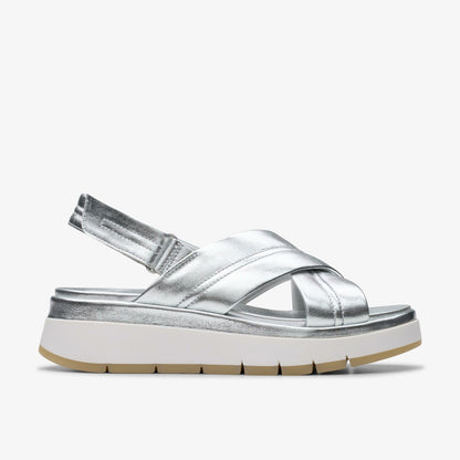 Clarks Sale / Tuscan Cross Silver Leather