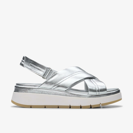 Clarks Sale / Tuscan Cross Silver Leather