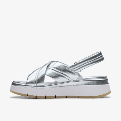 Clarks Sale / Tuscan Cross Silver Leather