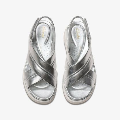 Clarks Sale / Tuscan Cross Silver Leather