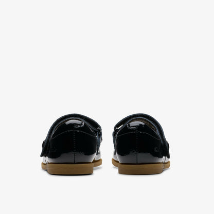 Clarks Top Pick / Drew Tap Toddler Black Patent