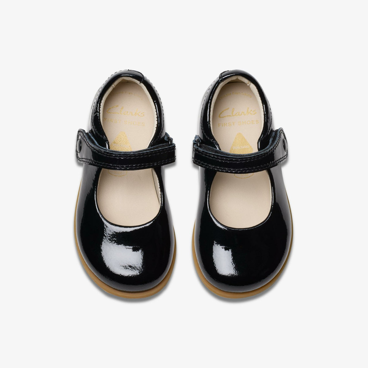 Clarks Top Pick / Drew Tap Toddler Black Patent