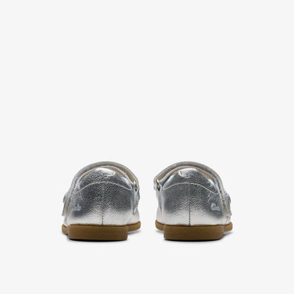 Clarks Signature / Drew Tap Toddler Silver Metallic