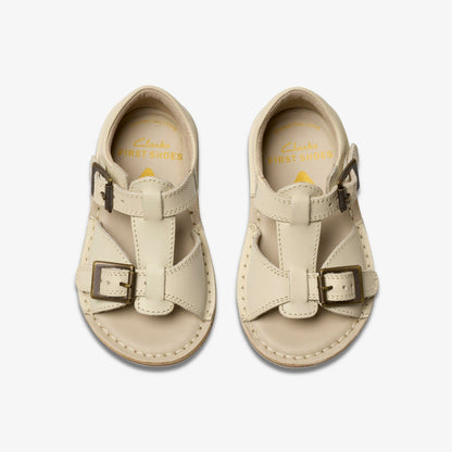 Clarks Recommended / Playsun RF Toddler Off White Leather