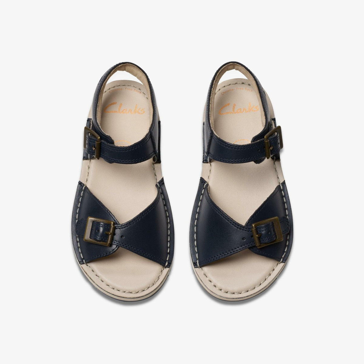 Clarks Top Pick / Playsun Kid Navy Leather