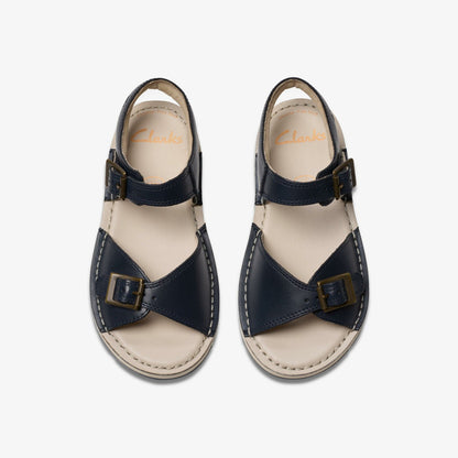 Clarks Top Pick / Playsun Kid Navy Leather