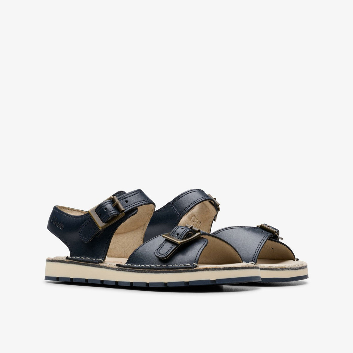 Clarks Top Pick / Playsun Kid Navy Leather